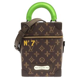 Sac à main Louis Vuitton Monogram Vertical Box Trunk Marron