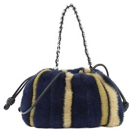 Borsa Loewe Flamenco Medium Blu navy