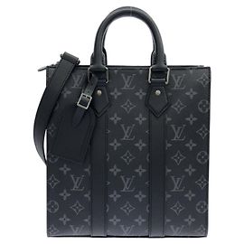 Louis Vuitton Monogram Eclipse Sac Plat Cross Handtasche Schwarz