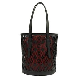 Borsa a Spalla Louis Vuitton Monogram Lace Bucket PM Nero