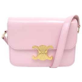Céline NOVA BOLSA DE OMBRO CELINE TRIOMPHE TEEN 188423 EM COURO ROSA Rosa