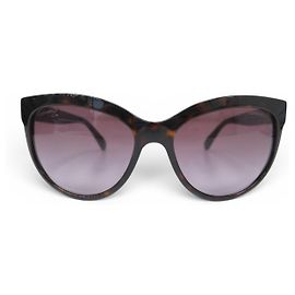 NUEVAS GAFAS DE SOL CHANEL CAT EYE PERLAS 6040-H MARRÓN Castaño