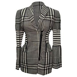 Burberry Stripe & Check Corset Blazer in Multicolor Polyester Multiple colors