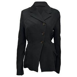 Proenza Schouler Bi-Stretch Crepe Blazer in Black Viscose Black
