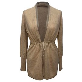 Cardigan Loro Piana à taille nouée en cachemire beige Beige