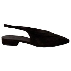 Sapatilhas Slingback Rebecca em camurça marrom da Loro Piana Marrom