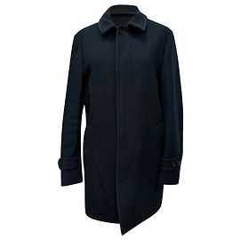 Burberry Single-Breasted Coat in Black Wool Black