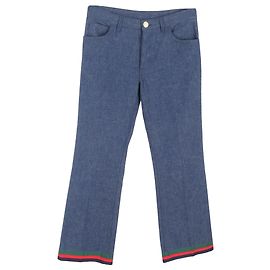 Gucci Rabbit Patch Flare Jeans in Light Blue Denim Blue Light blue