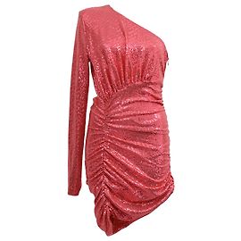 Robe mini asymétrique à sequins Alexandre Vauthier en polyamide rose Rose
