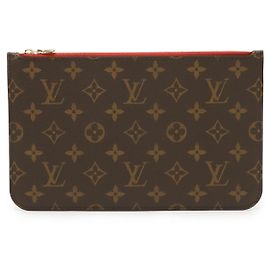 Louis Vuitton Neverfull Monogram Pouch Red