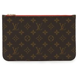 Louis Vuitton Neverfull Monogram Pouch Red
