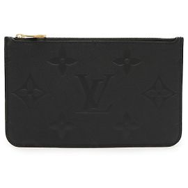 Louis Vuitton Neverfull Monogram Empreinte Pouch Black