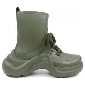 Botas de borracha Louis Vuitton Arclight Line Verde Caqui