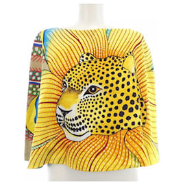 Hermès Top de seda Hermes Amarillo