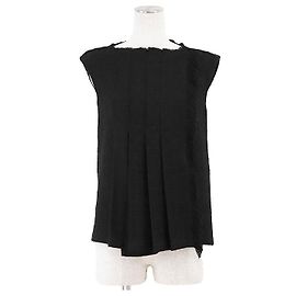 Chanel P46324 Tweed Wool Vest Black