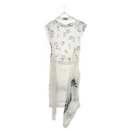 Robe en soie Salvatore Ferragamo Noir Blanc