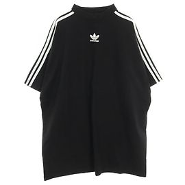 Top de algodón Balenciaga Adidas Negro Blanco