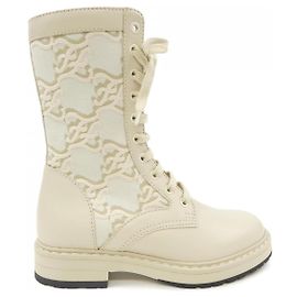 Botas de cuero Fendi Beige