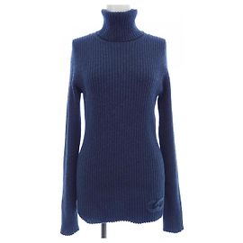 Chanel P44594K04679 100% Kaschmir Strick Blau Marineblau