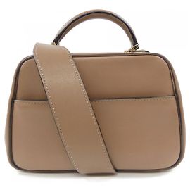 Mini bolsa de couro Valextra Serie S Marrom