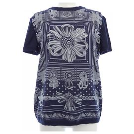 Hermès Maglia in seta e cashmere Twillene Hermes Blu Blu navy