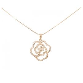 Autre Marque Colar de ouro rosa Au750 e diamantes Rosa