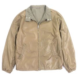 Blouson de couro de vaca Salvatore Ferragamo Marrom