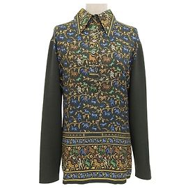 Polo de manga larga de seda Hermès CHASSEEN INDE Talla M Multicolor