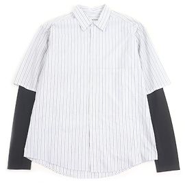 Autre Marque Camicia VIEN con maniche in jersey e righe Blu