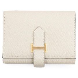 Hermès Hermes Bearn Combine Verso Epsom tri fold wallet White Multiple colors