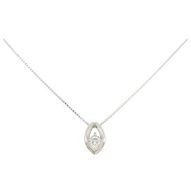 Autre Marque Platin-Diamant-Halskette PT900 PT850 Silber