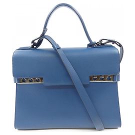 Bolsa Delvaux AA0368AAX Souple em couro de bezerro Azul