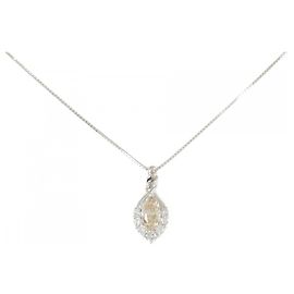 Autre Marque Diamant-Halskette PT900 PT850 Silber