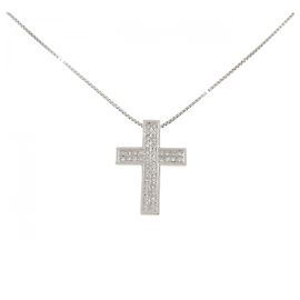 Autre Marque Diamant-Halskette PT900 PT850 Silber
