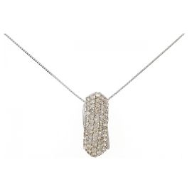 Autre Marque Colar de Au750 e Diamantes Prata