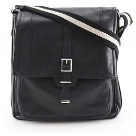 Bolsa de ombro 2way Bally Trainspotting em couro de bezerro Preto