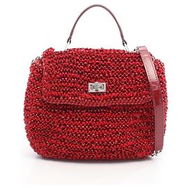 Autre Marque Bolso 2way de lona revestida y cuero charol ANTEPRIMA Roja