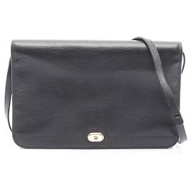 Christian Dior Honeycomb Leather Shoulder Bag Black
