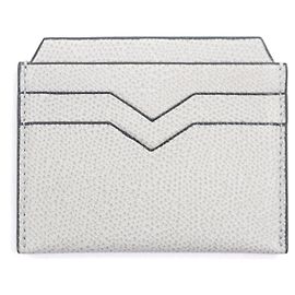 Valextra Leather Card Case Brown