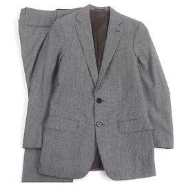 Louis Vuitton Houndstooth Wool Suit Brown