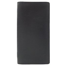 Cartera larga Louis Vuitton Epi Brazza de piel de becerro Negro