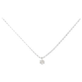 Autre Marque Colar de diamantes Au750 Prata