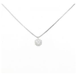 Autre Marque PT900 PT850 Diamond Necklace Silvery