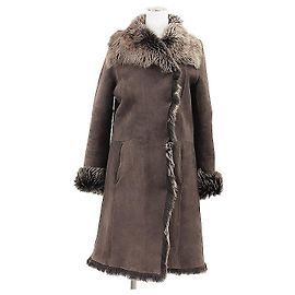 Autre Marque Joseph Shearling Coat Brown