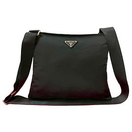 Borsa a tracolla in nylon Tessuto Prada Nero