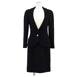 Chanel Boutique Wool Setup Black Beige