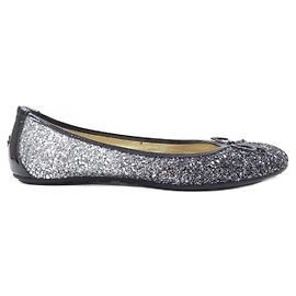 Chaussures en cuir JIMMY CHOO Noir Argenté