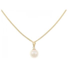 Autre Marque Collier en perles Akoya Au750 Doré