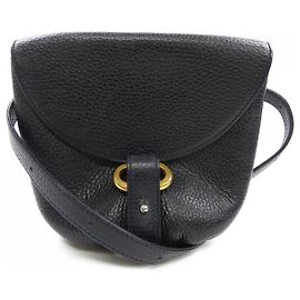 Bolsa de couro vintage Delvaux Azul Azul marinho