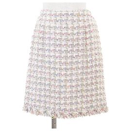 Gonna in misto cotone e tweed Chanel Multicolore